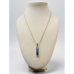 Lia Sophia Silver Tone Necklace Crystal Pendant 16-19” -198